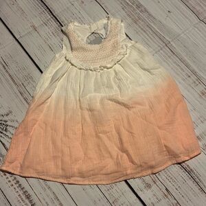 Tahari White and Peach Dress